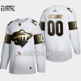 Minnesota Wild Trikot Custom Adidas 2019-2020 Golden Edition Weiß Authentic - Kinder